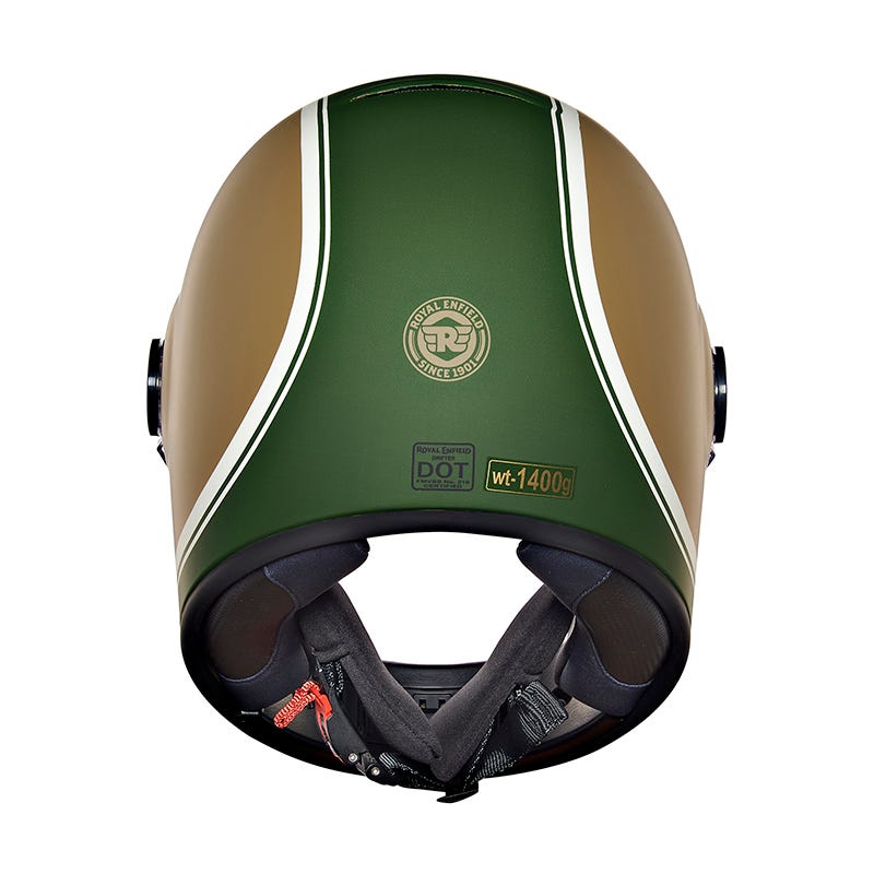 Royal Enfield FF Drifter V2 Big Stripe Matt Desert Storm Helmet