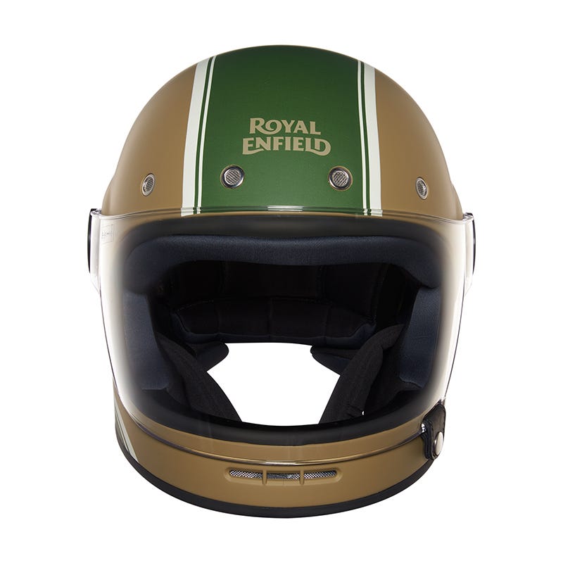 Royal Enfield FF Drifter V2 Big Stripe Matt Desert Storm Helmet