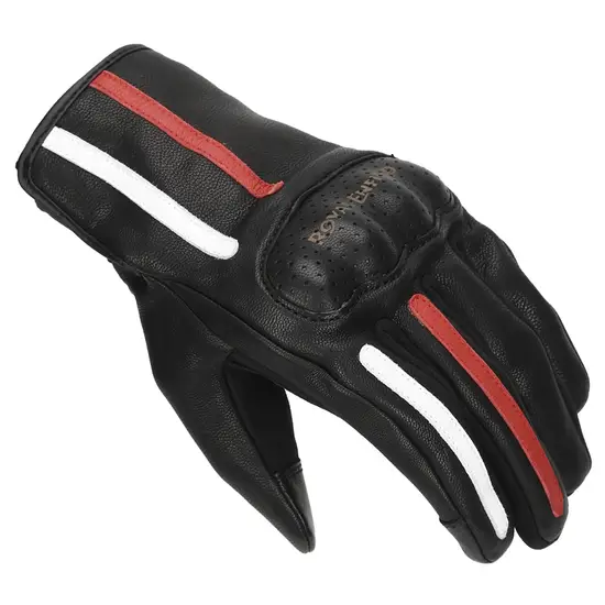 Royal Enfield Gritty Black Red & White Riding Gloves