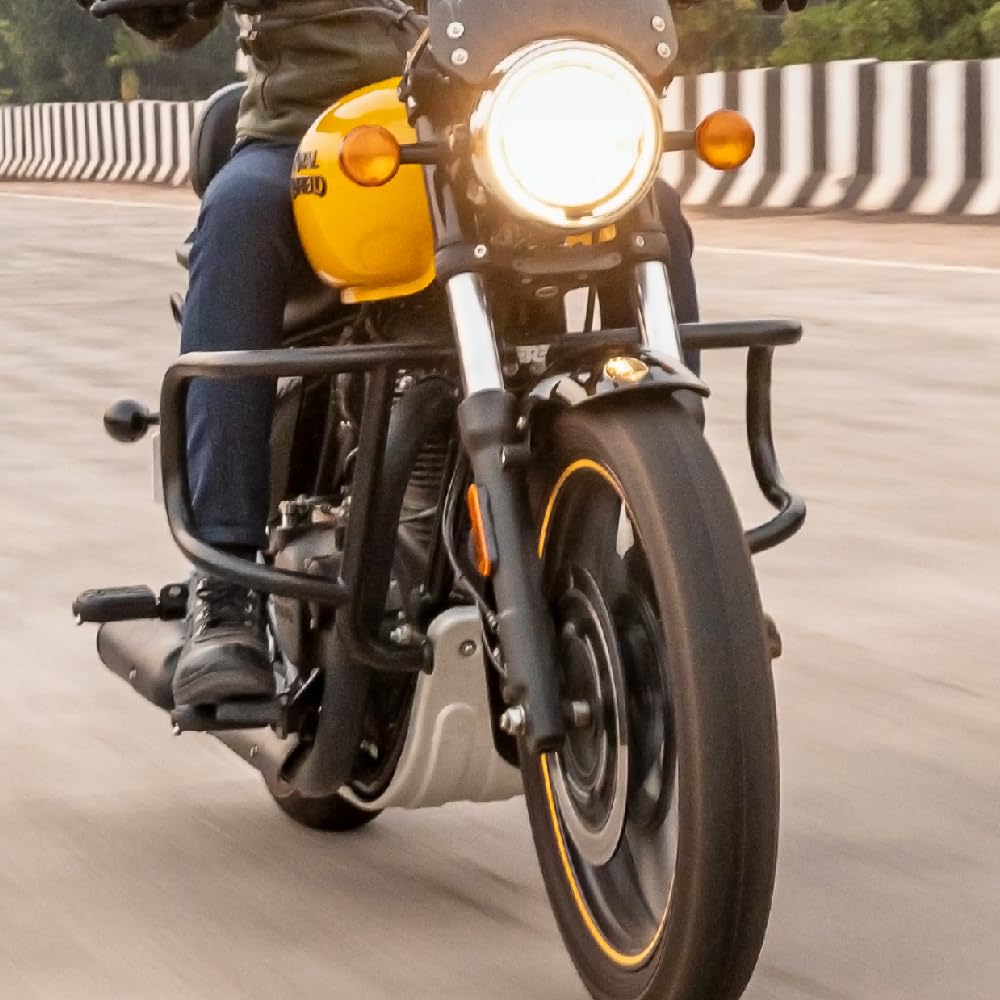 Royal Enfield Black Airfly Evo Engine Guard For Meteor, New Classic Reborn & New Bullet 350