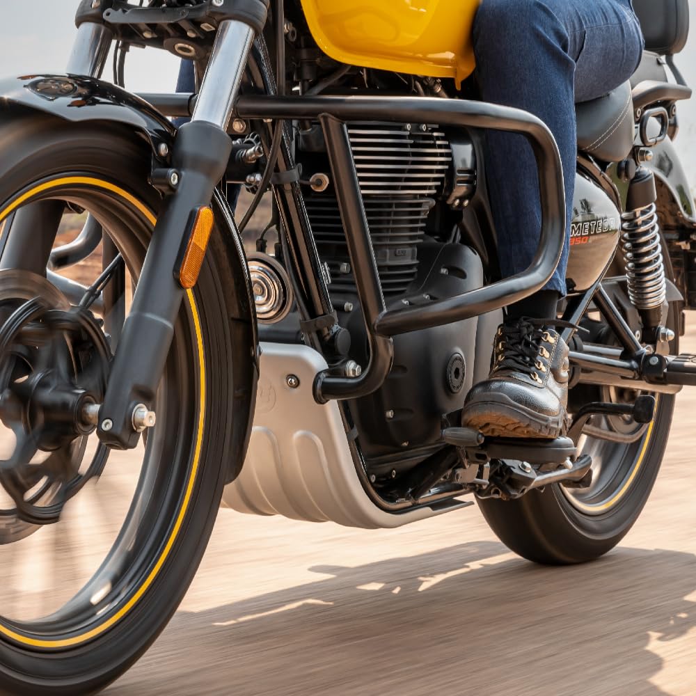 Royal Enfield Black Airfly Evo Engine Guard For Meteor, New Classic Reborn & New Bullet 350