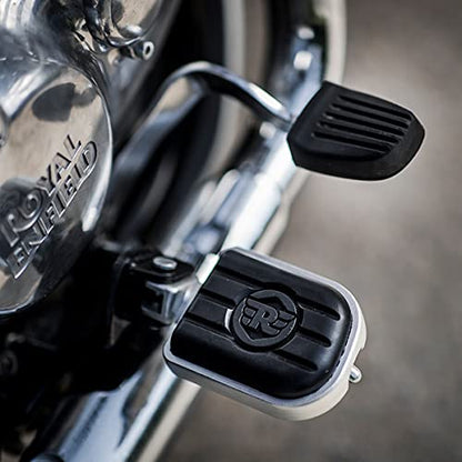 Royal Enfield Silver Deluxe Footpegs For Meteor/New Classic & New Bullet 350
