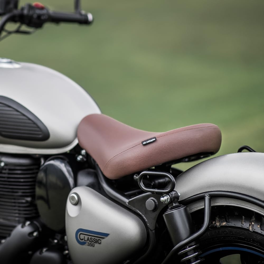 Royal Enfield Brown Low Ride Rider Seat New Classic 350 Reborn