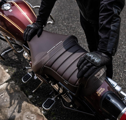 Royal Enfield Brown Touring Dual Seat for New Bullet 350