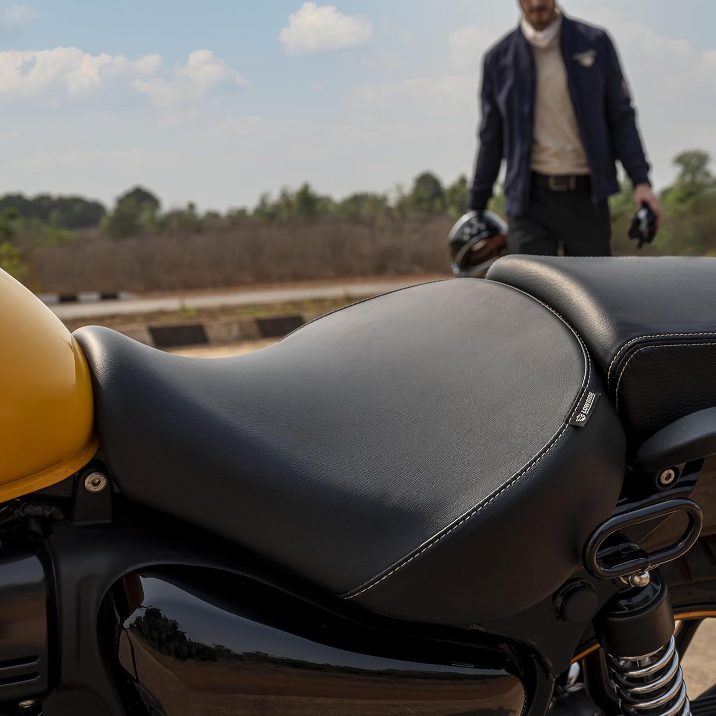 Royal Enfield Black Low Ride Rider Seat for Meteor 350