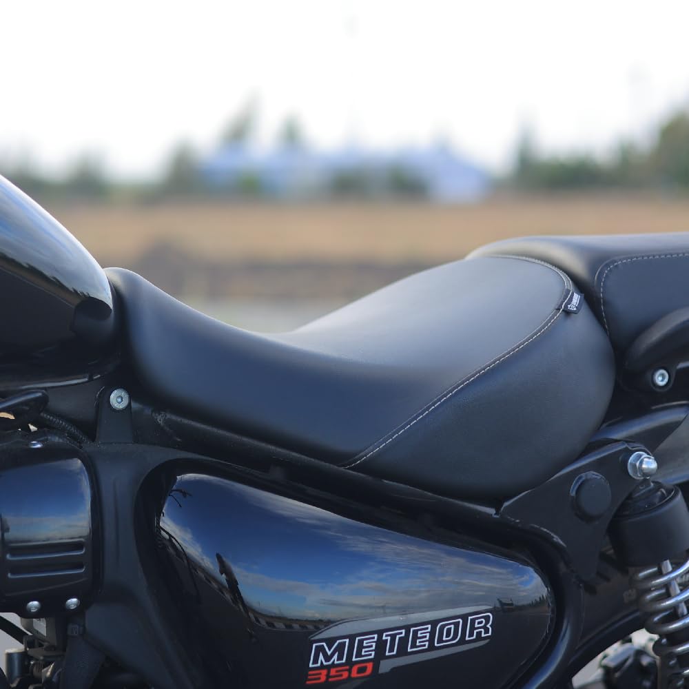 Royal Enfield Black Low Ride Rider Seat for Meteor 350
