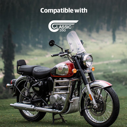 Royal Enfield Black Touring Rider Seat For New Classic 350 Reborn