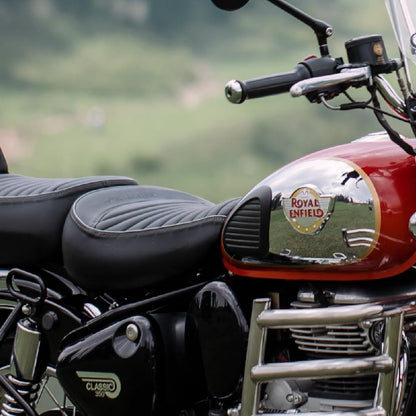 Royal Enfield Black Touring Rider Seat For New Classic 350 Reborn