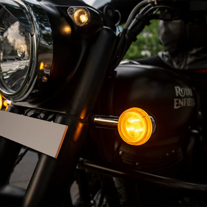 Royal Enfield Silver LED Indicators For New Classic 350 Reborn & New Bullet 350
