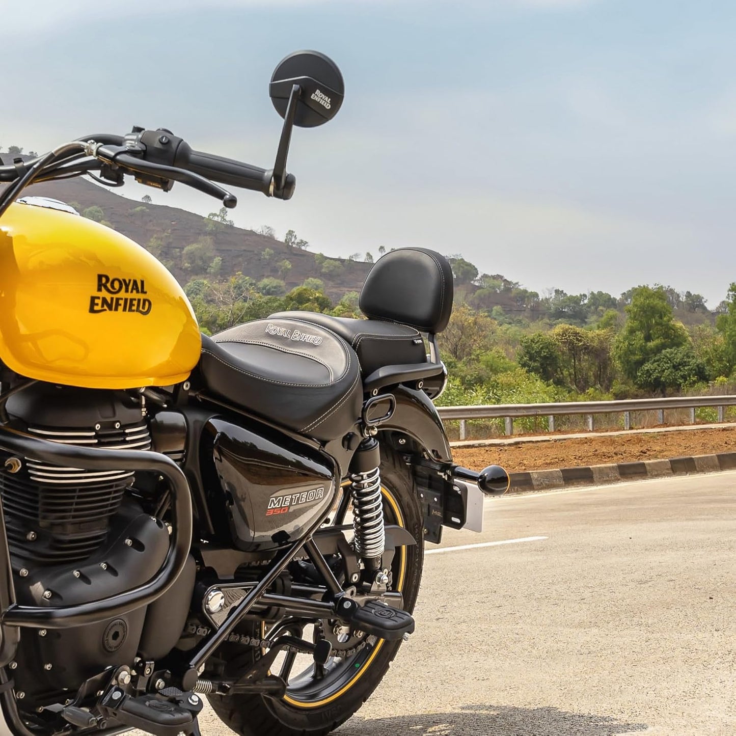 Royal Enfield Black Passenger Backrest Pad For Meteor 350