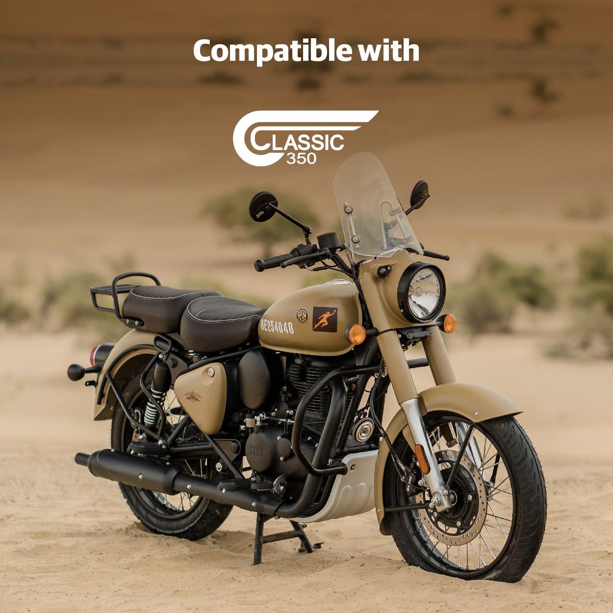 Royal Enfield Rear Rack Black For New Classic 350 Reborn
