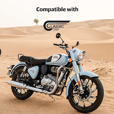 Royal Enfield Black Pleated Seat Covers For New Classic 350 Reborn