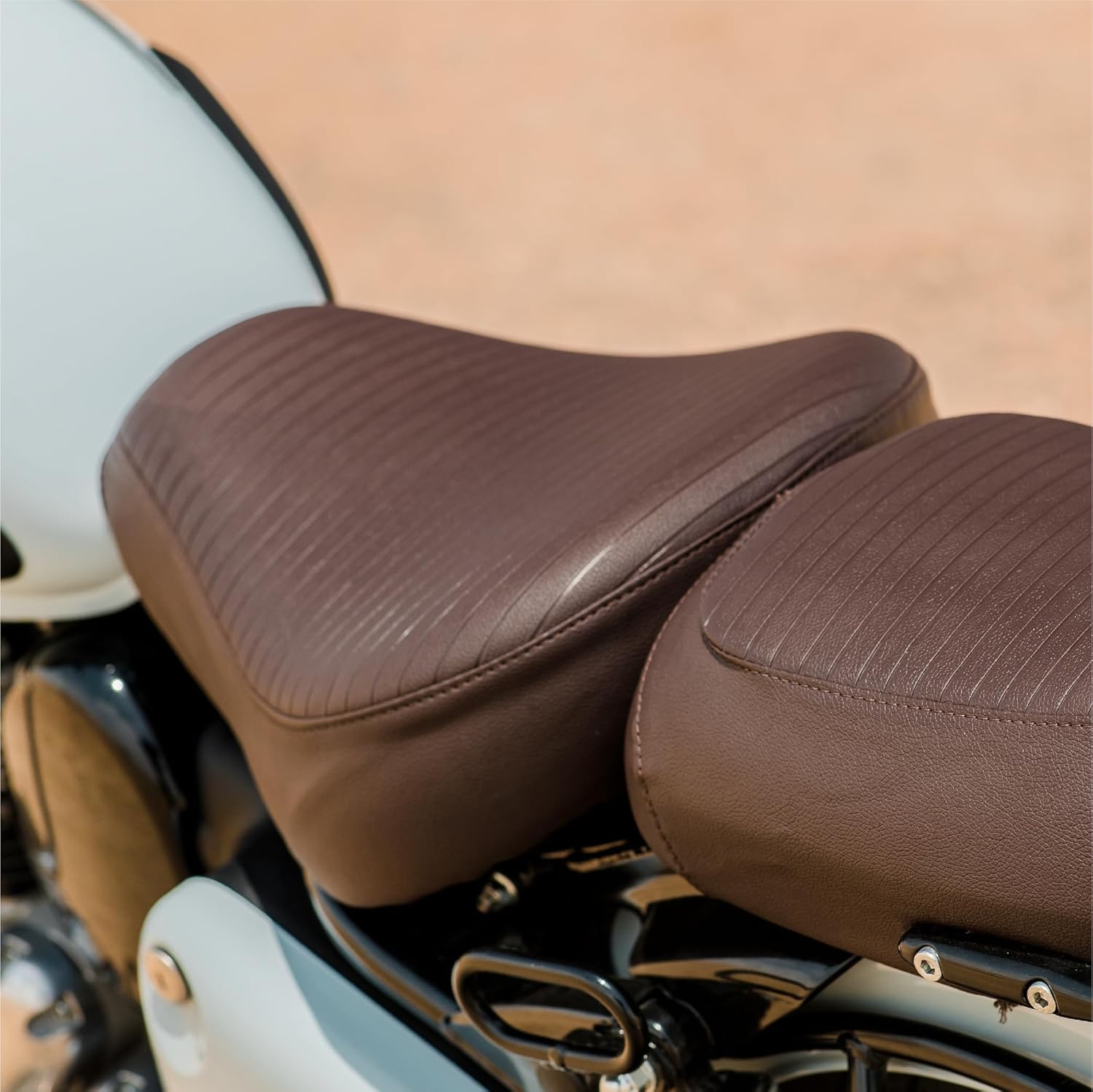 Royal Enfield Brown Pleated Seat Covers For New Classic 350 Reborn