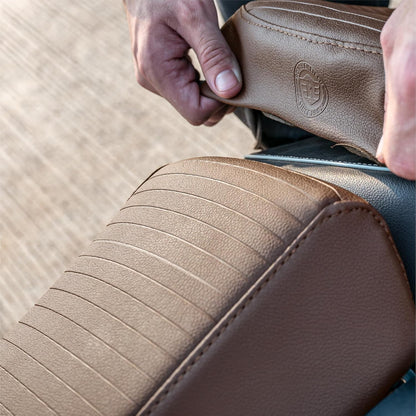 Royal Enfield Brown Pleated Seat Covers for Meteor 350