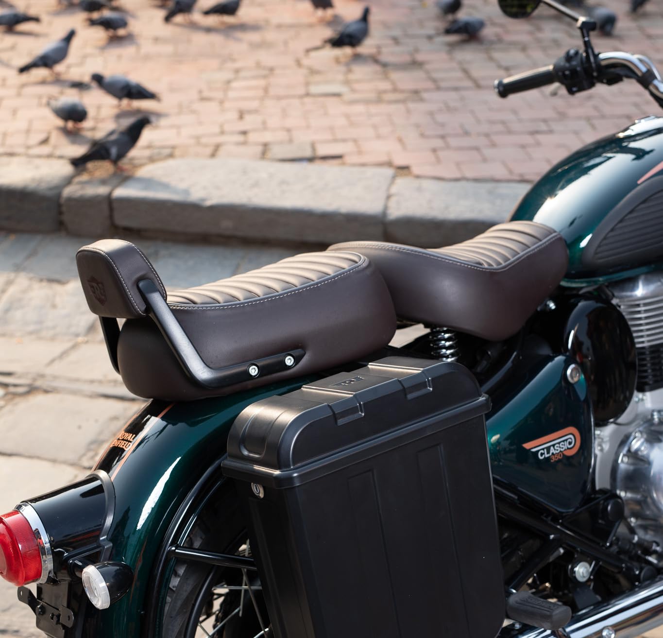 Royal Enfield Brown Passenger Backrest Pad for New Classic 350 Reborn & New Bullet 350