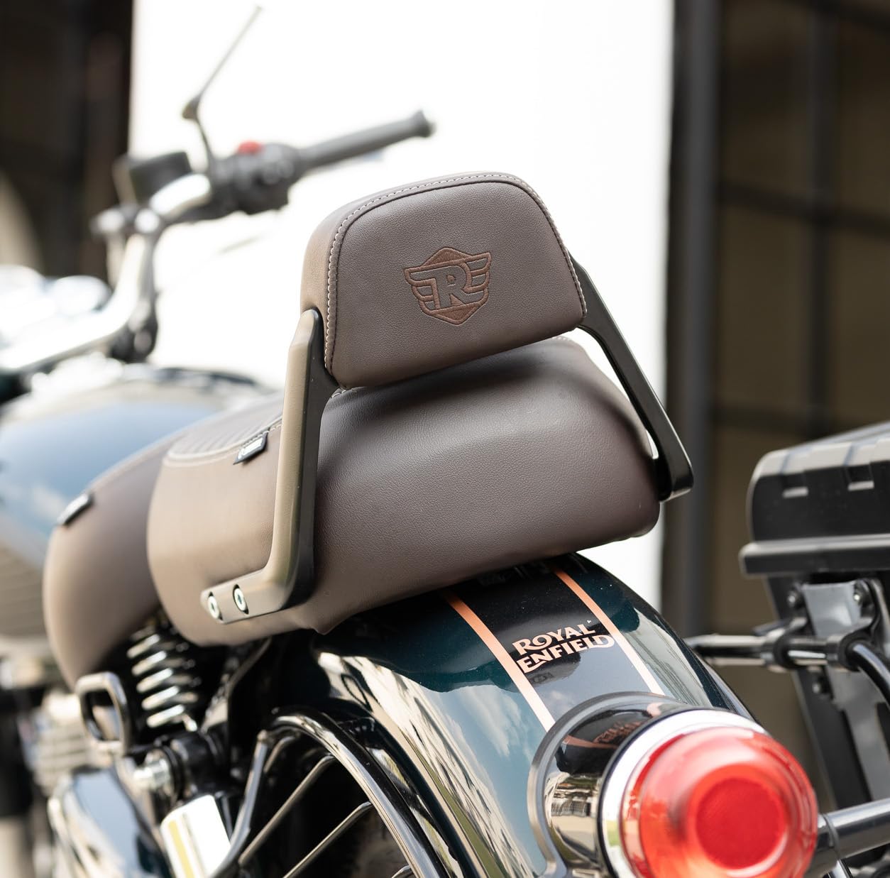Royal Enfield Brown Passenger Backrest Pad for New Classic 350 Reborn & New Bullet 350