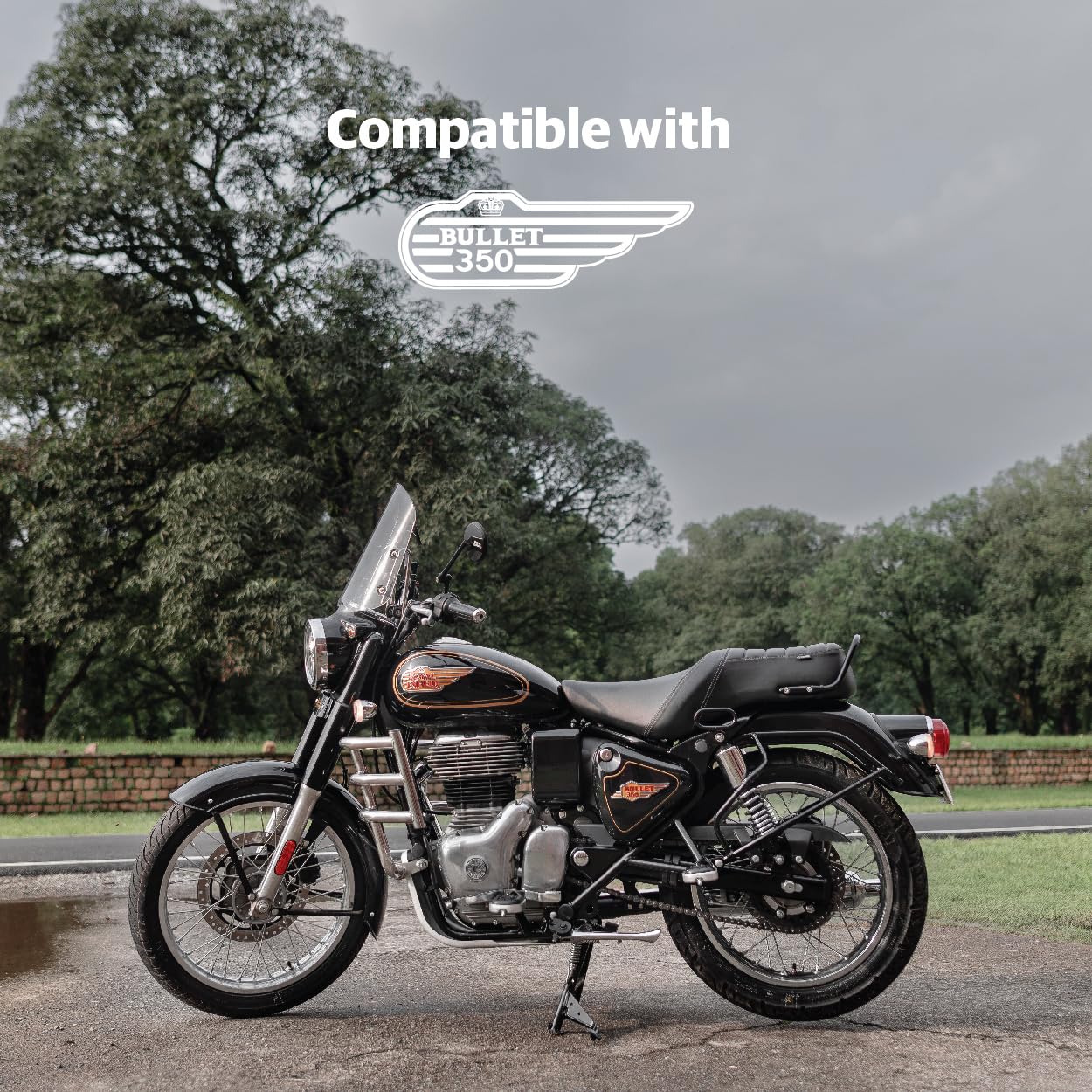 Royal Enfield Black Passenger Backrest Pads For New Bullet 350