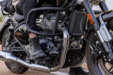 Royal Enfield Black Airfly Evo Engine Guards for Super Meteor 650 & Shotgun 650