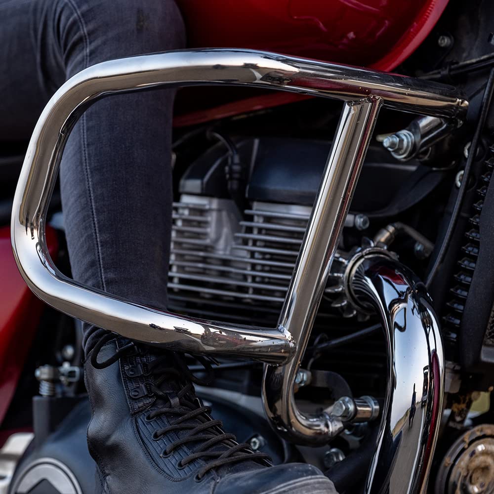 Royal Enfield Silver Airfly Evo Engine Guards for Super Meteor 650