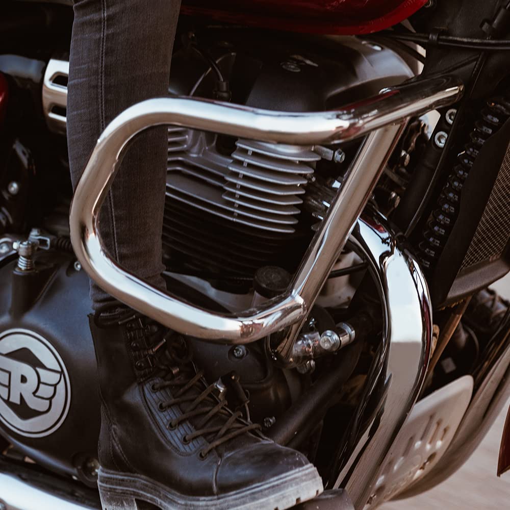 Royal Enfield Silver Airfly Evo Engine Guards for Super Meteor 650