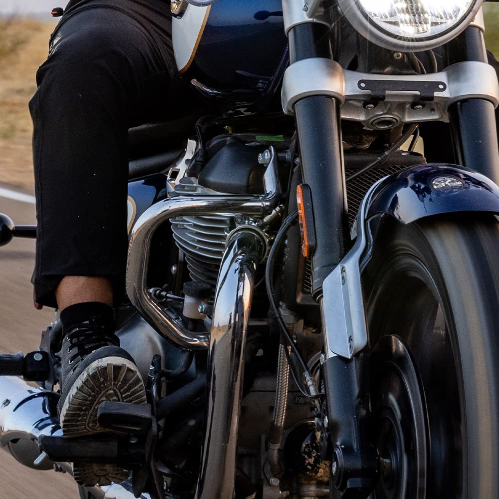 Royal Enfield Silver Compact Engine Guards for Super Meteor 650 and Shotgun 650