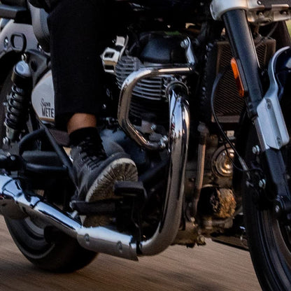 Royal Enfield Silver Compact Engine Guards for Super Meteor 650 and Shotgun 650