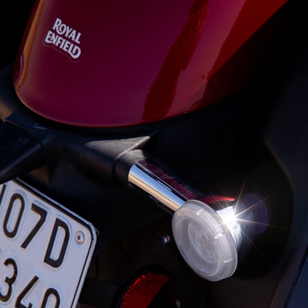 Royal Enfield Silver Led Indicators for Super Meteor 650 and Shotgun 650