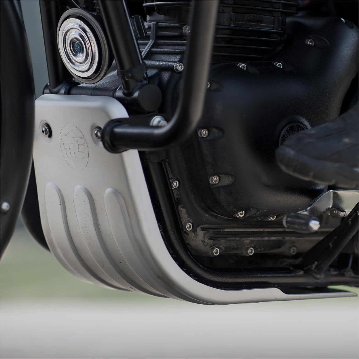 Royal Enfield Silver Sumpguard Kit for New Classic Reborn & Meteor 350 & New Bullet 350