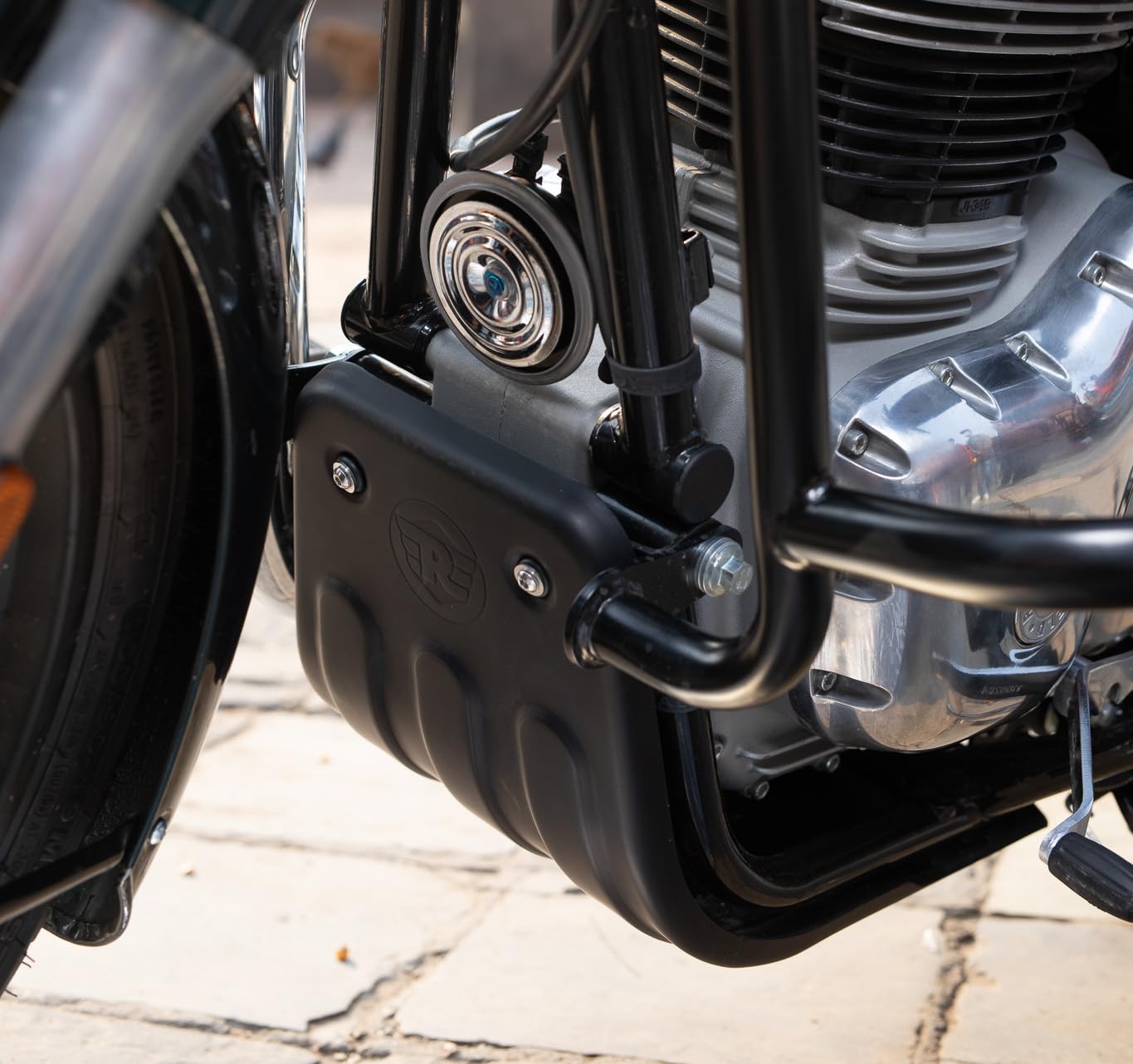 Royal Enfield Black Sumpguard for New Classic 350 Reborn, New Bullet 350 & Meteor 350