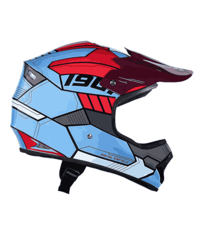 Royal Enfield Motocross Kids Helmet Blue