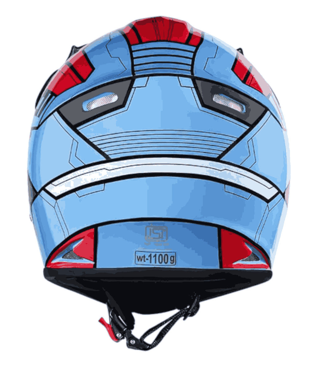 Royal Enfield Motocross Kids Helmet Blue
