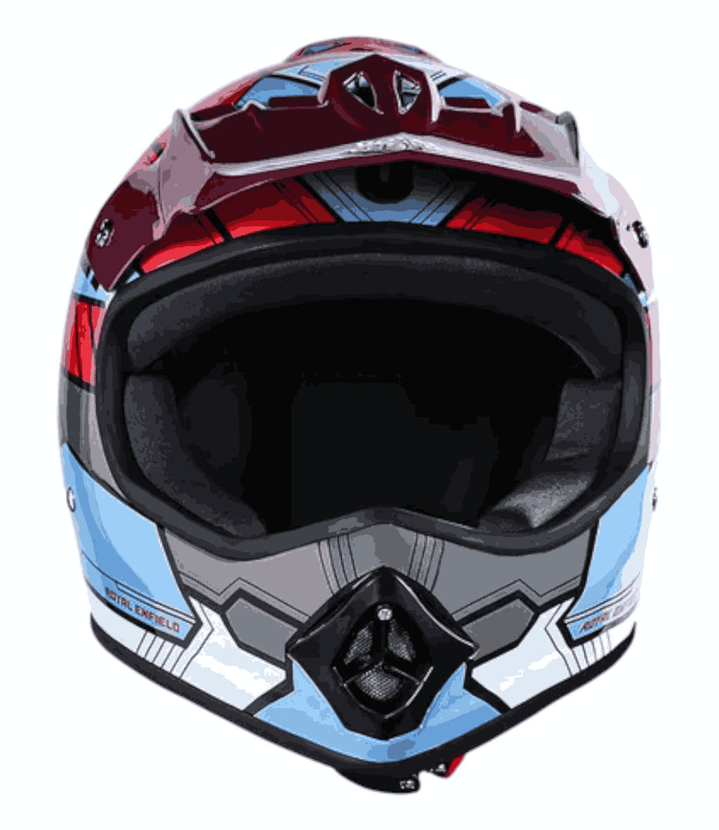 Royal Enfield Motocross Kids Helmet Blue