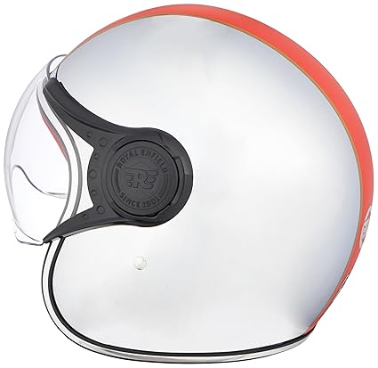 Royal Enfield Open Face with Visor Helmet Chrome Red