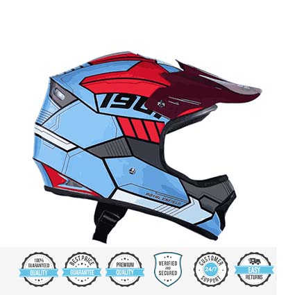 Royal Enfield Motocross Kids Helmet Blue