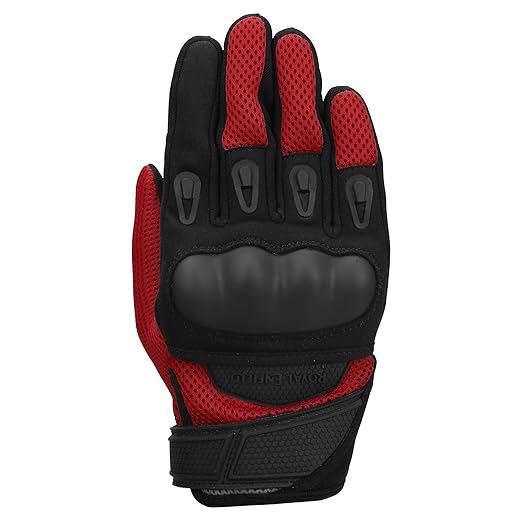 Royal Enfield Rambler V2 Riding Gloves Red & Black