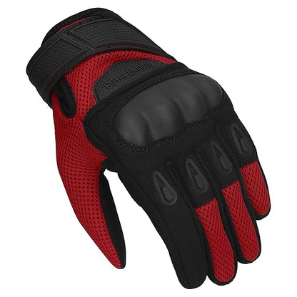 Royal Enfield Rambler V2 Riding Gloves Red & Black