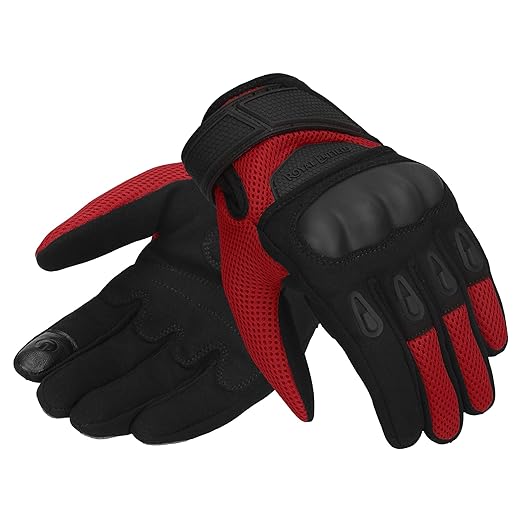 Royal Enfield Rambler V2 Riding Gloves Red & Black