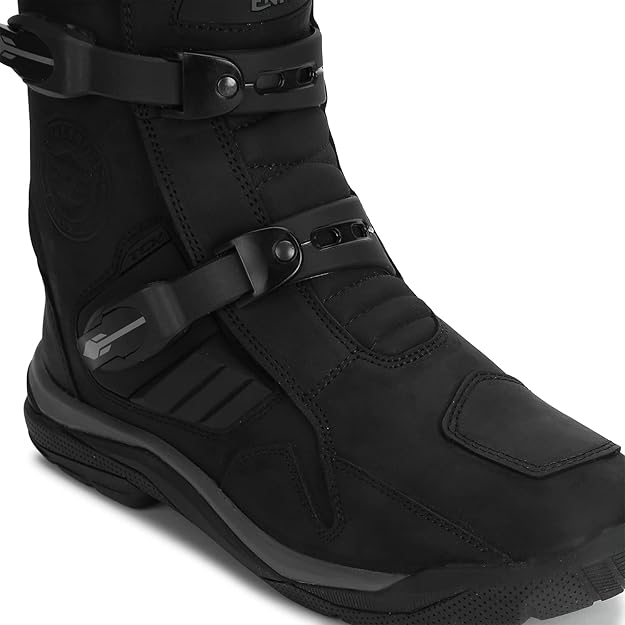 ROYAL ENFIELD STELVIO RIDING BOOTS BLACK