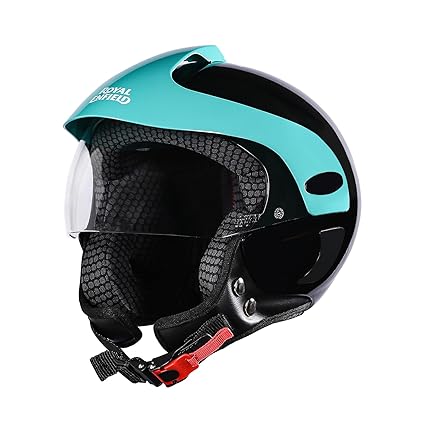 ROYAL ENFIELD SPARKY OPEN FACE MLG KIDS HELMET BLACK, OLIVE
