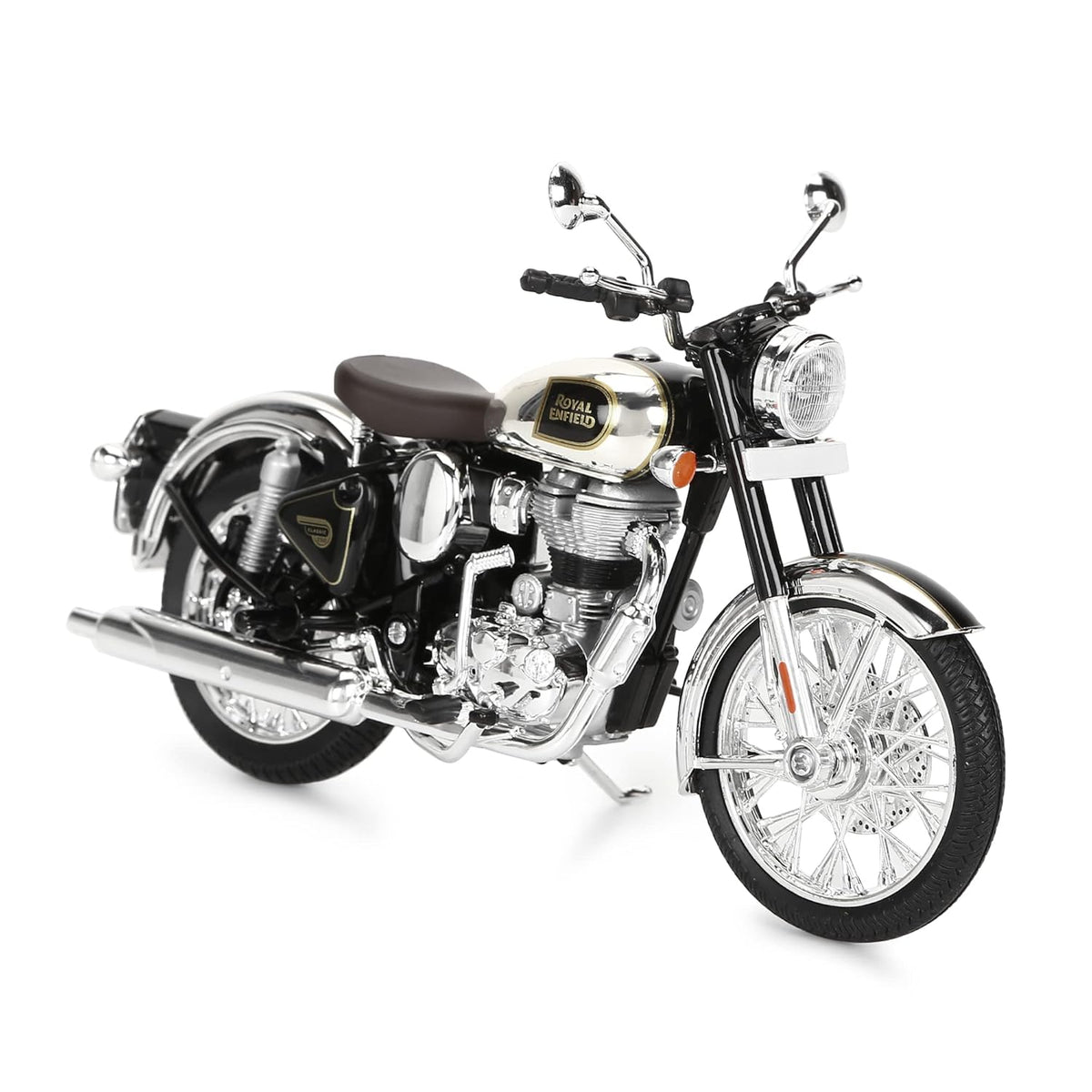 Royal Enfield Classic 350 Scale Model 1:12 Chrome Black