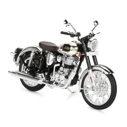 Royal Enfield Classic 350 Scale Model 1:12 Chrome Black