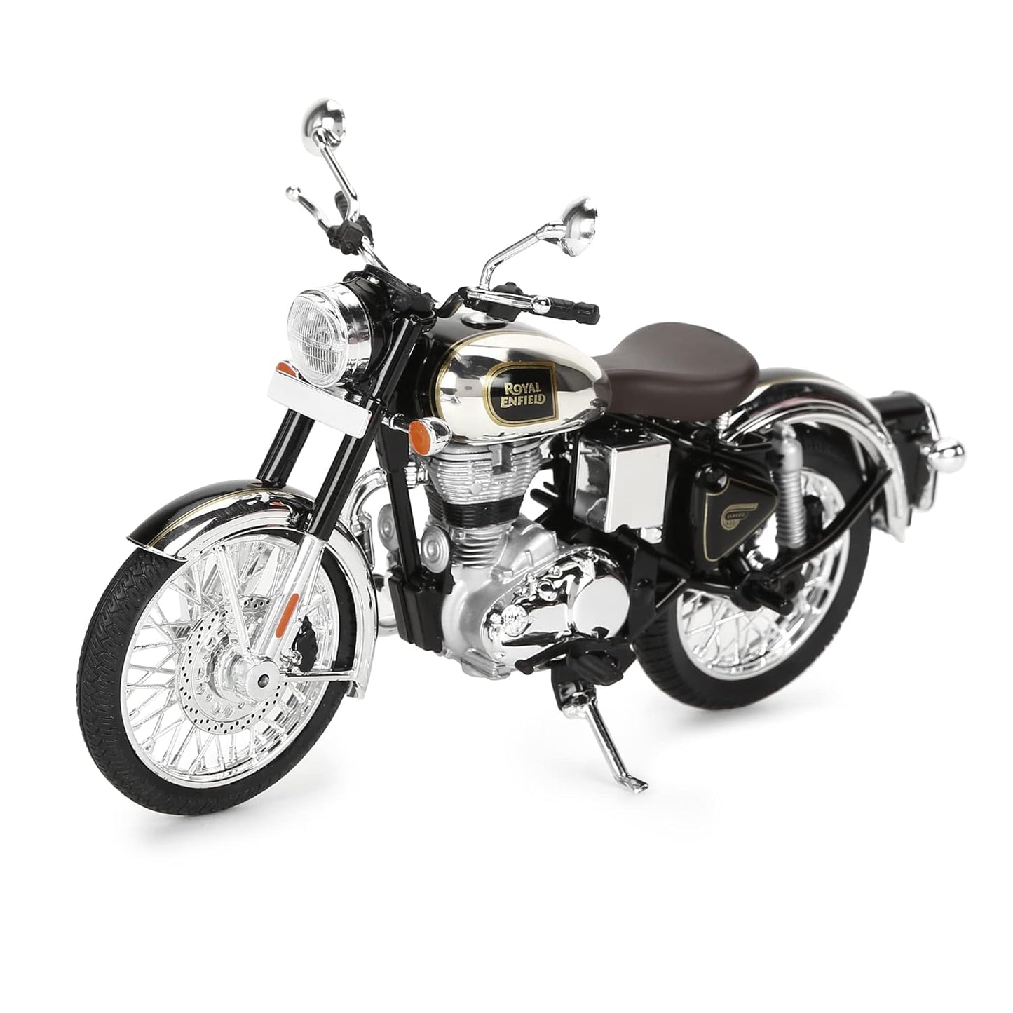 Royal Enfield Classic 350 Scale Model 1:12 Chrome Black