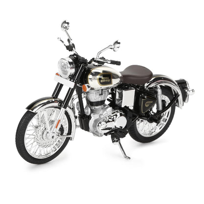 Royal Enfield Classic 350 Scale Model 1:12 Chrome Black