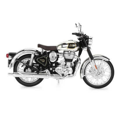 Royal Enfield Classic 350 Scale Model 1:12 Chrome Black