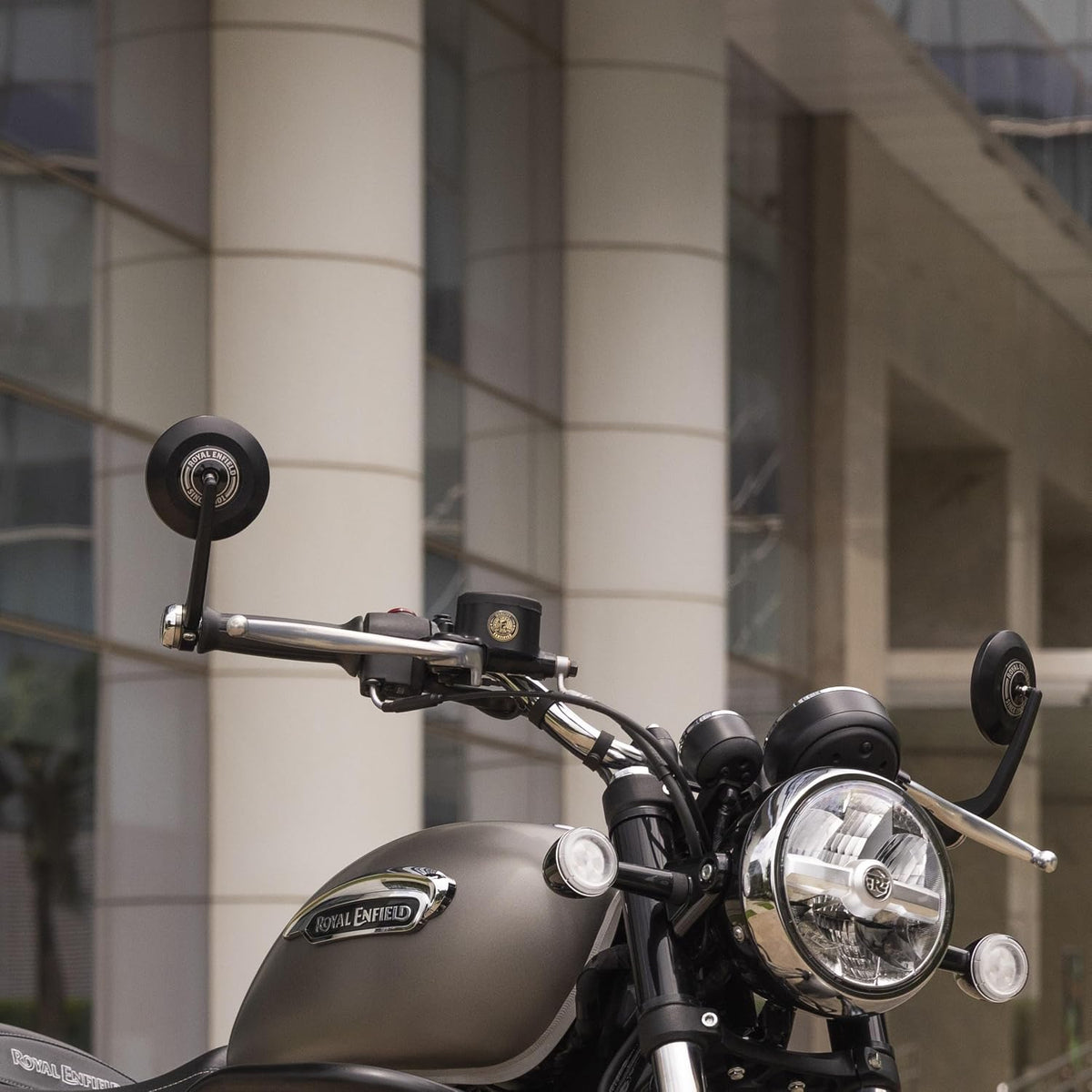 Royal Enfield Round Bar End Mirror For All Models