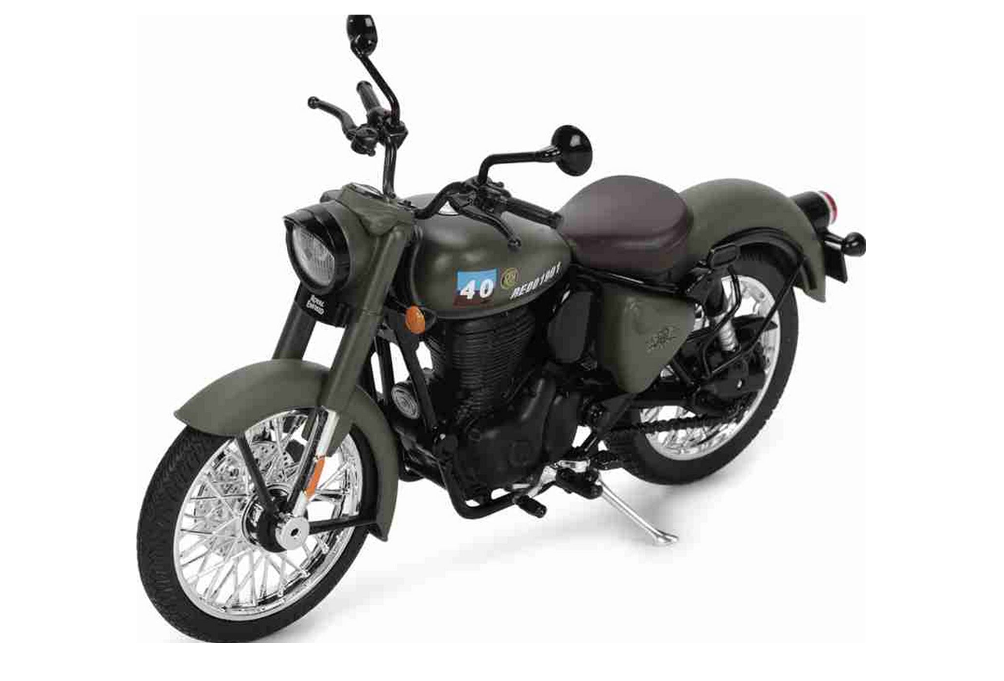 Royal Enfield Scale Model 1:12 Classic 350 Signals Marsh Grey