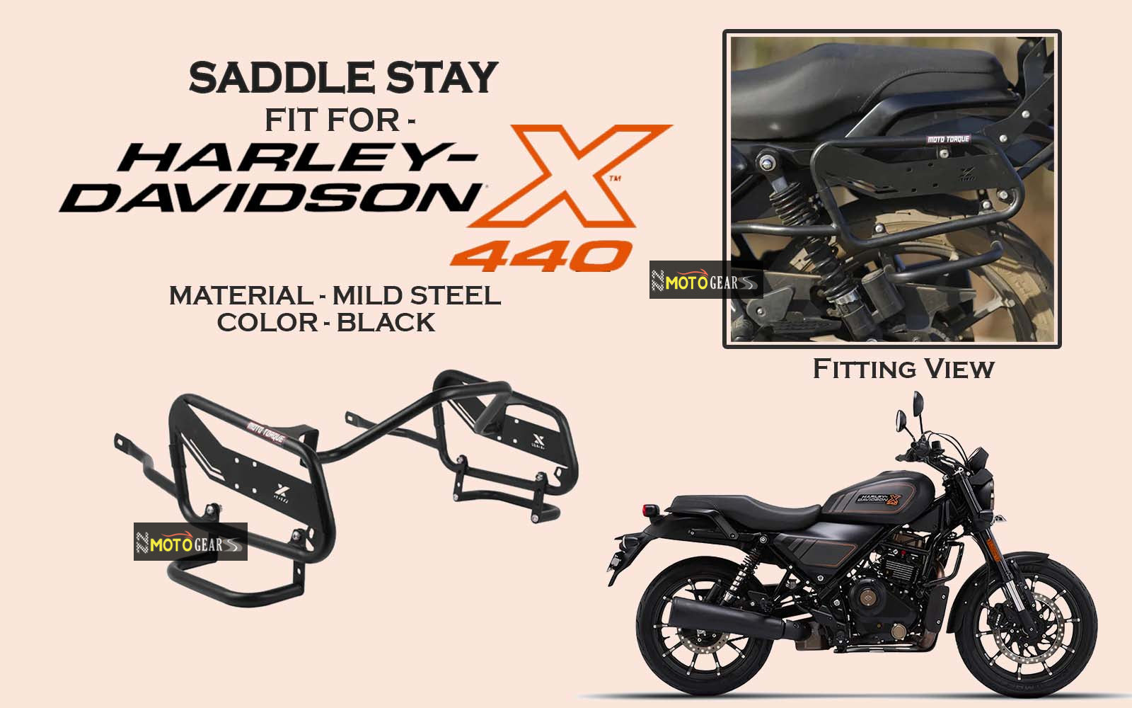 MOTO TORQUE SADDLE STAY FOR HARLEY 440X