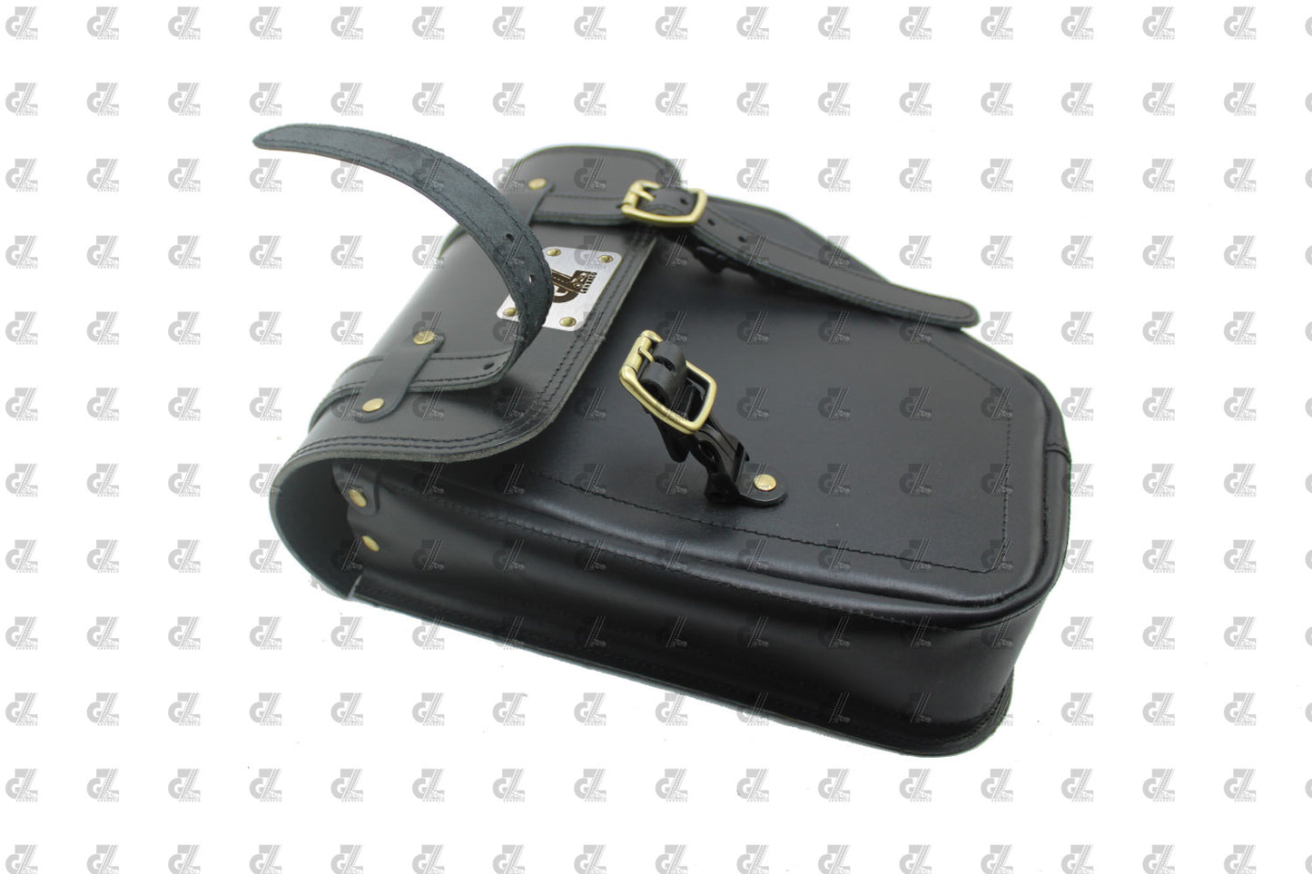 Leather Side Bag Black for Royal Enfield Old Classic & Bullet 350/500