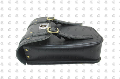 Leather Side Bag Black for Royal Enfield Old Classic & Bullet 350/500