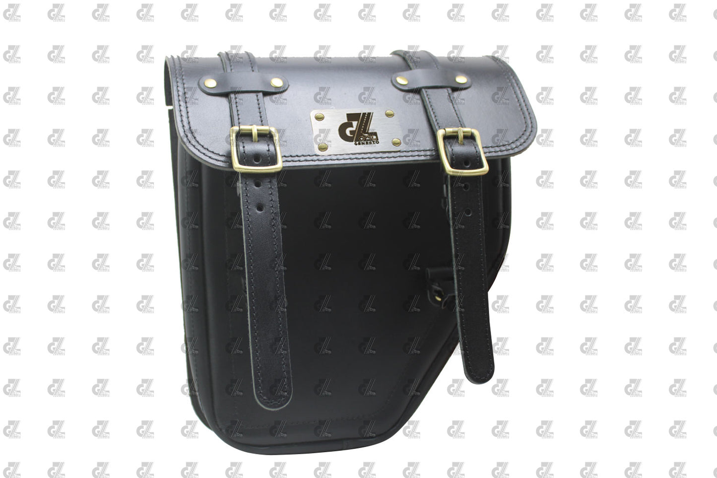 Leather Side Bag Black for Royal Enfield Old Classic & Bullet 350/500